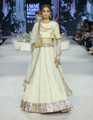 Khadija beige lehenga set