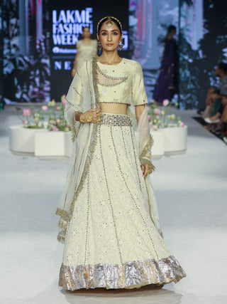 Khadija beige lehenga set