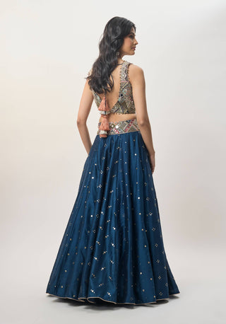 Mahnaz navy blue lehenga set
