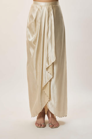 Risa champagne yoke tunic and lungi skirt
