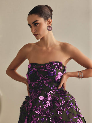 Olive net mini dress