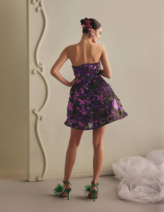 Olive net mini dress