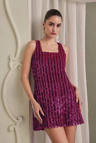 Magenta mini dress