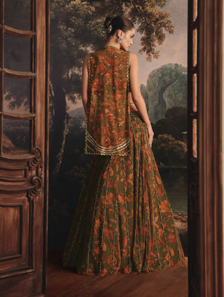 Earthy floral lehenga set
