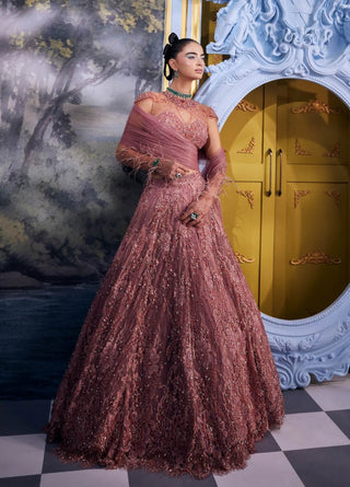 Rosella blush pink embellished lehenga set
