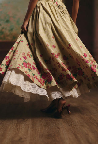 Ivory floral emilia dress