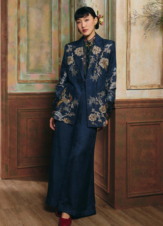 Navy blue lillian blazer, shirt and trouser set