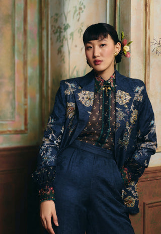 Navy blue lillian blazer, shirt and trouser set