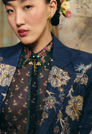 Navy blue lillian blazer, shirt and trouser set
