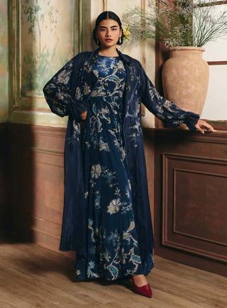 Navy blue winnie jumpsuit and jacket set