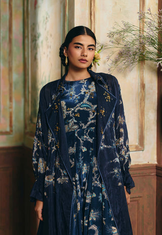 Navy blue winnie jumpsuit and jacket set
