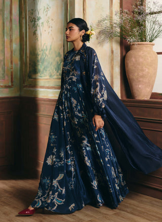 Navy blue winnie jumpsuit and jacket set