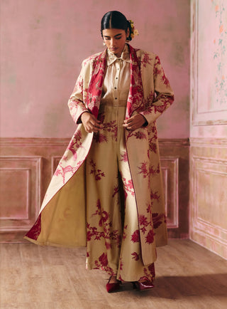 Sangria red meadow jacket, shirt and trouser set