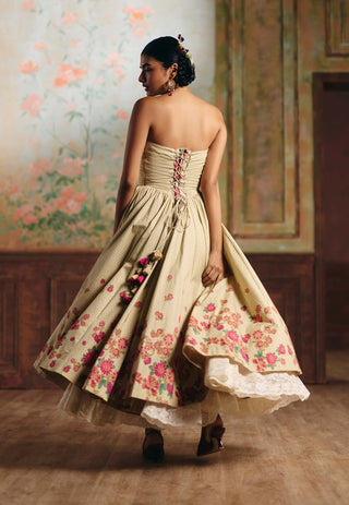 Ivory floral emilia dress