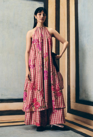 Pink risa kurta with palazzo