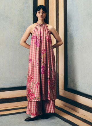 Pink risa kurta with palazzo