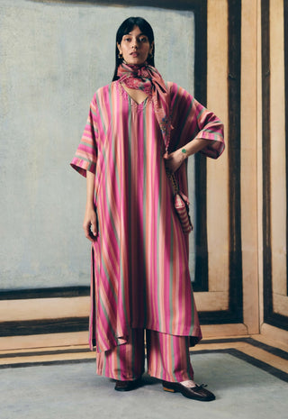 Dusky ayaka kurta with pants and scarf