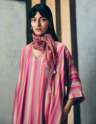 Dusky ayaka kurta with pants and scarf