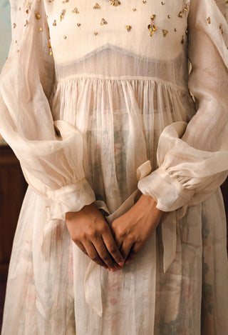 Ivory rosalie jacket, blouse and skirt set