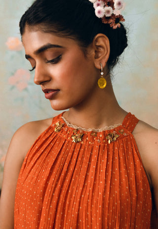 Rust orange renee maxi dress