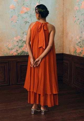 Rust orange renee maxi dress