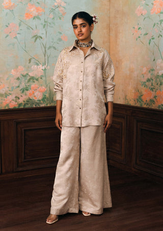 Soft beige cecelia shirt and pants