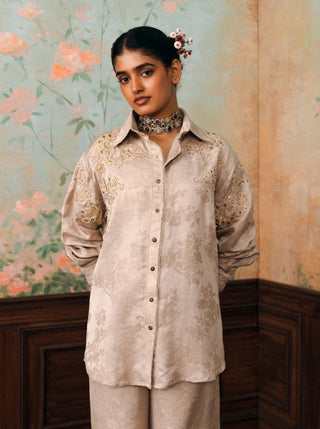 Soft beige cecelia shirt and pants