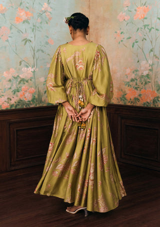 Olive green estella maxi dress