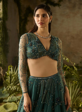 Mystic moss lehenga set