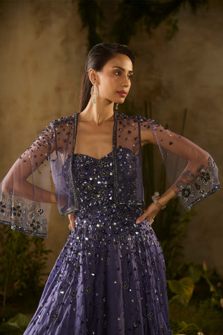 Etherial blue azul gown and jacket
