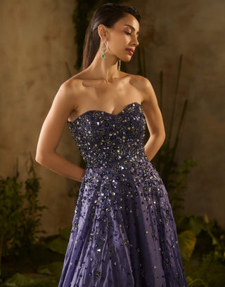 Etherial blue azul gown and jacket