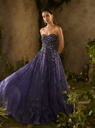 Etherial blue azul gown and jacket