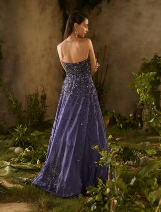 Etherial blue azul gown and jacket