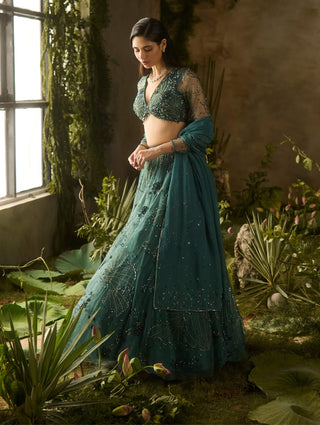 Mystic moss lehenga set