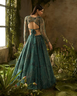 Mystic moss lehenga set