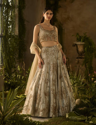 Champagne mist lehenga set