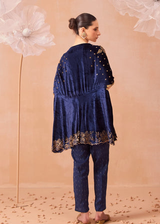 Cobalt blue kurta and pants