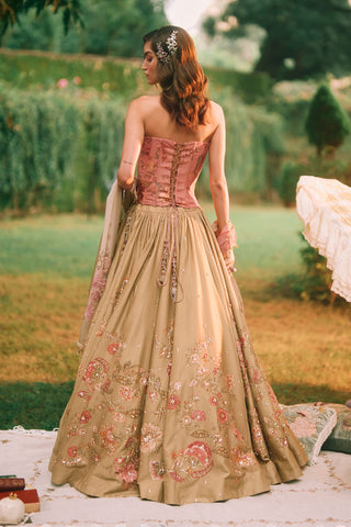 Keepsake olive green lehenga set