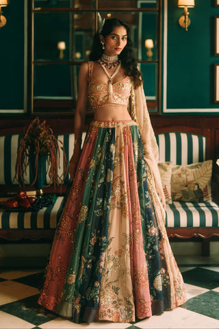 Aura multicolor lehenga set