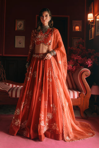 Wish crimson red lehenga set