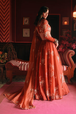 Wish crimson red lehenga set