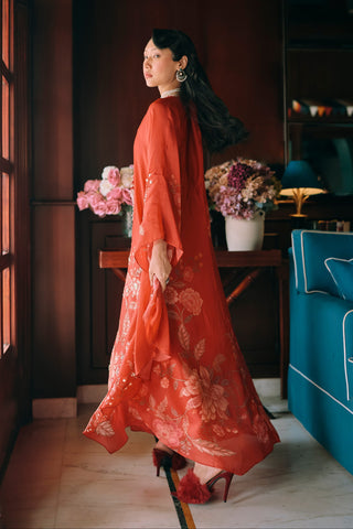 Raye crimson red kaftan
