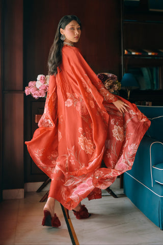 Raye crimson red kaftan