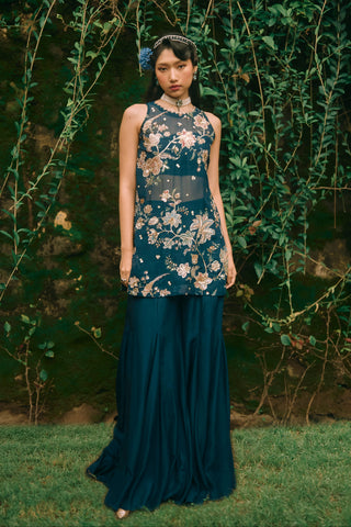 Moonbeam navy blue kurta set