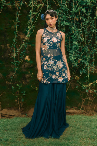 Moonbeam navy blue kurta set