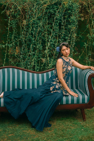 Moonbeam navy blue kurta set