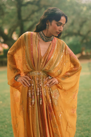 Elin mustard yellow kaftan
