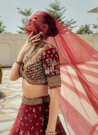 Pichwai mahal lehenga set