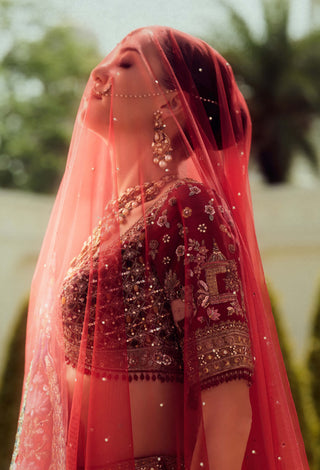 Pichwai mahal lehenga set