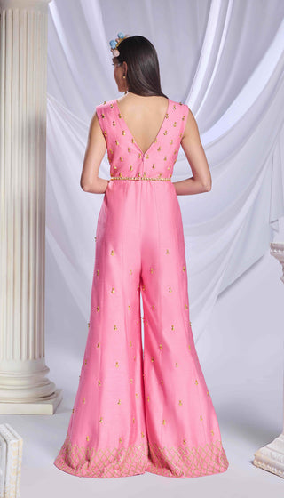 Playdate Pink Jumpsuit by Papa Don'T Preach By Shubhika, available on Indiaspopup.com